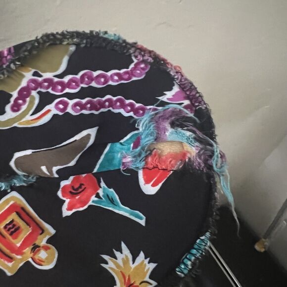 Diane Von Furstenburg Vintage Novelty Hats Feather Button Down Shirt XL Artsy - Picture 14 of 14